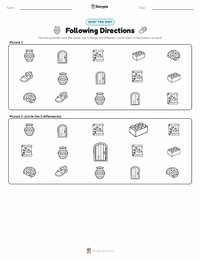 Following Directions printable worksheet preview