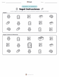 Vista previa de la hoja de trabajo imprimible de Seguir Instrucciones