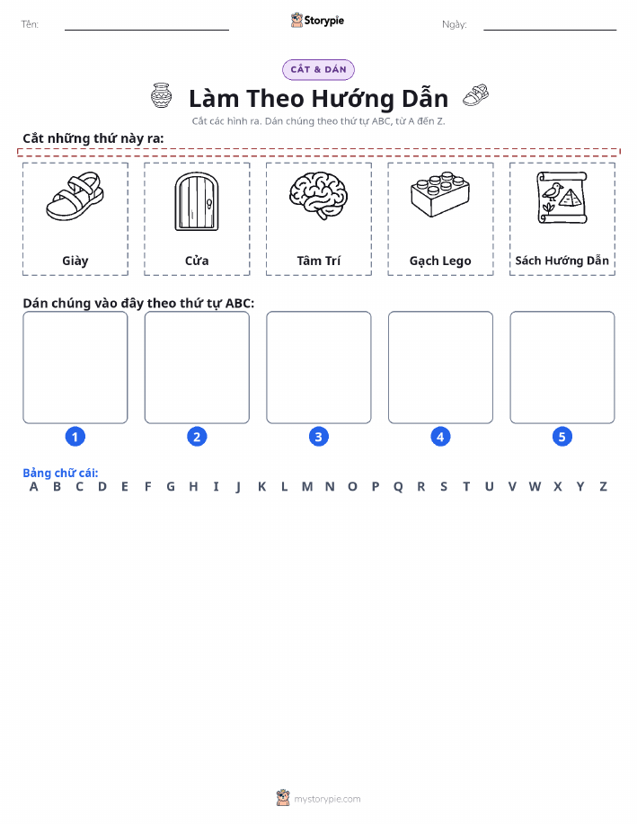 Cắt & Dán Chữ Cái