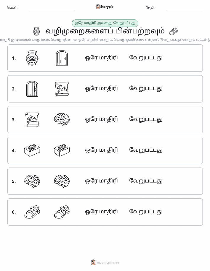 அதே அல்லது மாறுபட்டது