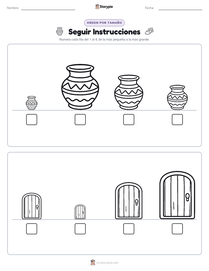 Orden de Tamaños