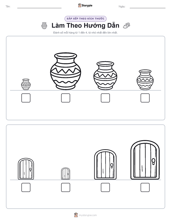 Thứ Tự Kích Thước