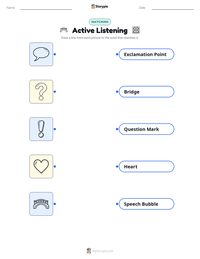 Active Listening printable worksheet for kids
