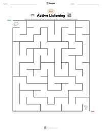 Active Listening printable worksheet preview