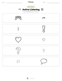 Active Listening printable worksheet preview