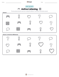 Active Listening printable worksheet preview