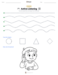 Active Listening printable worksheet preview