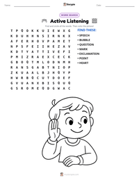 Active Listening printable worksheet preview