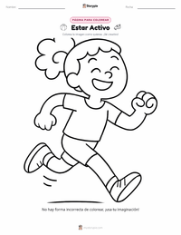Página para colorear de Mantenerse Activo para niños