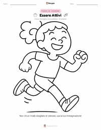 Pagina da colorare di Essere Attivi per bambini