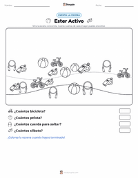 Vista previa de la hoja de trabajo imprimible de Mantenerse Activo
