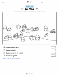 Prévia da folha de atividades imprimível Ser Ativo