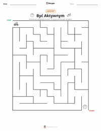 Podgląd drukowalnego arkusza ćwiczeń Aktywność fizyczna