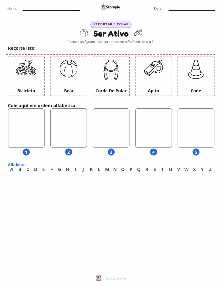 Recortar & Colar Alfabeto