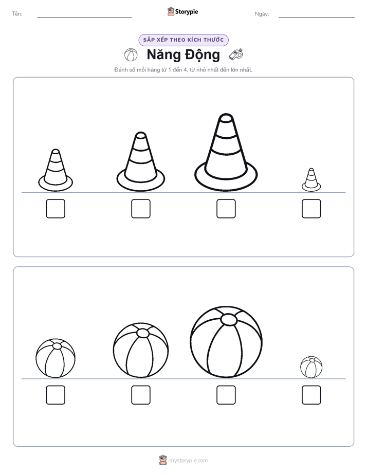 Thứ Tự Kích Thước