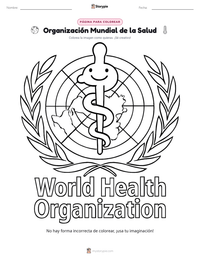 Vista previa de la hoja de trabajo imprimible de Organización Mundial de la Salud