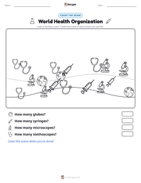 World Health Organization printable worksheet preview
