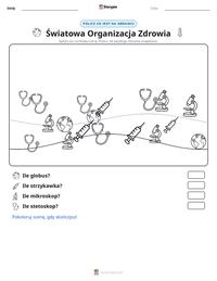 Podgląd drukowalnego arkusza ćwiczeń Światowa Organizacja Zdrowia