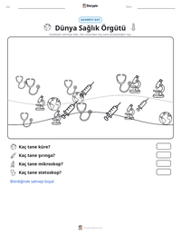 Dünya Sağlık Örgütü yazdırılabilir çalışma sayfası önizlemesi