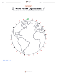 World Health Organization printable worksheet preview