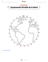 Vista previa de la hoja de trabajo imprimible de Organización Mundial de la Salud