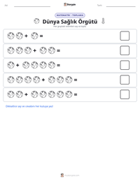 Dünya Sağlık Örgütü yazdırılabilir çalışma sayfası önizlemesi