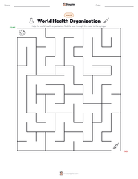 World Health Organization printable worksheet preview