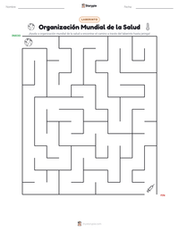 Vista previa de la hoja de trabajo imprimible de Organización Mundial de la Salud