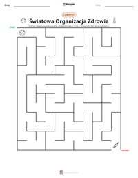 Podgląd drukowalnego arkusza ćwiczeń Światowa Organizacja Zdrowia