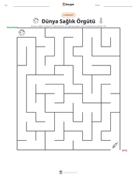Dünya Sağlık Örgütü yazdırılabilir çalışma sayfası önizlemesi