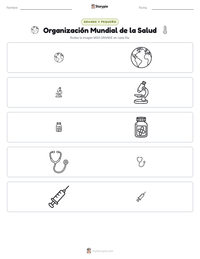 Vista previa de la hoja de trabajo imprimible de Organización Mundial de la Salud