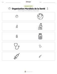 Aperçu de la feuille de travail imprimable Organisation Mondiale de la Santé