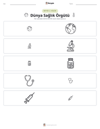 Dünya Sağlık Örgütü yazdırılabilir çalışma sayfası önizlemesi