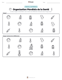 Aperçu de la feuille de travail imprimable Organisation Mondiale de la Santé