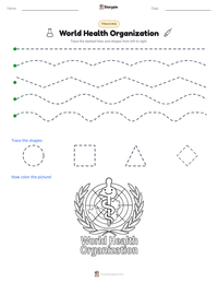 World Health Organization printable worksheet preview