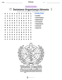 Podgląd drukowalnego arkusza ćwiczeń Światowa Organizacja Zdrowia