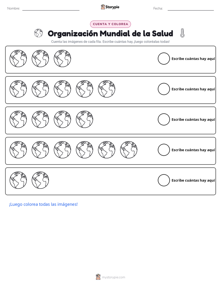 Contar y Colorear