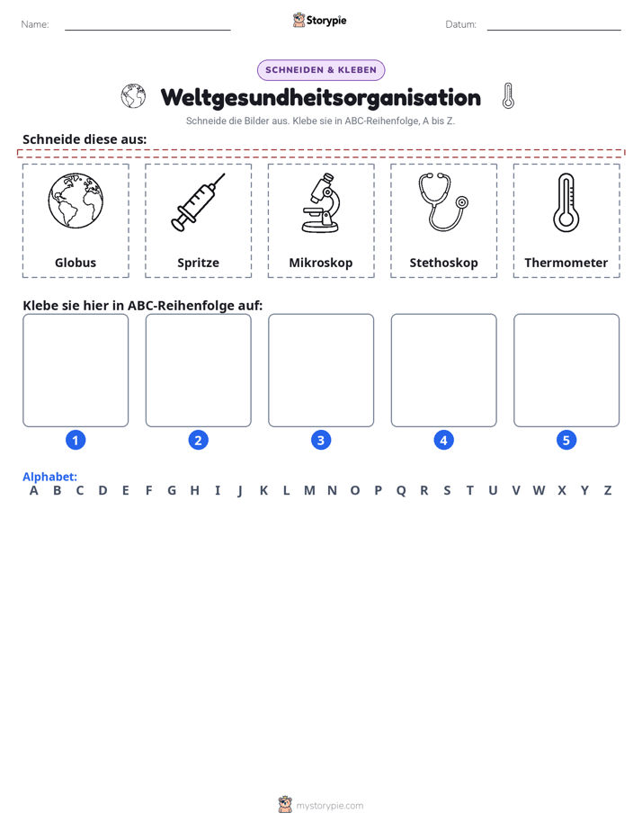 Schneiden & Einfügen Alphabet