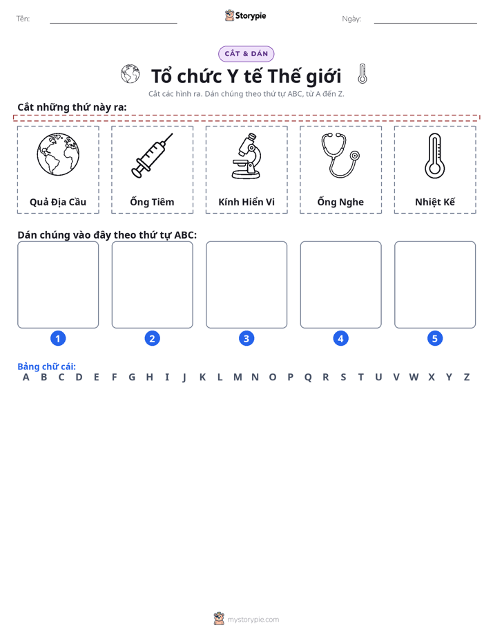 Cắt & Dán Chữ Cái
