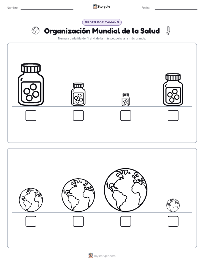 Orden de Tamaños