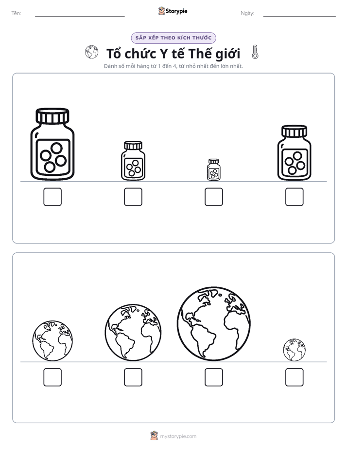 Thứ Tự Kích Thước