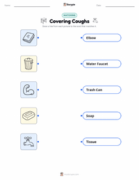 Covering Coughs printable worksheet for kids