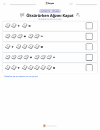 Öksürüğü Kapatmak yazdırılabilir çalışma sayfası önizlemesi