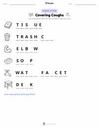 Covering Coughs printable worksheet preview