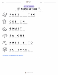 Anteprima della scheda stampabile di Coprirsi la tosse