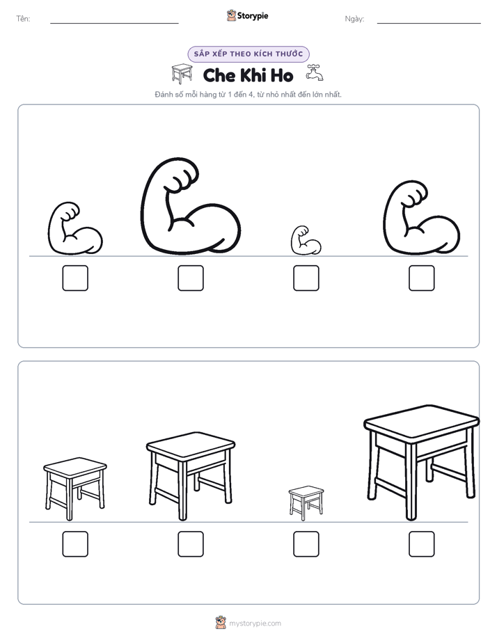Thứ Tự Kích Thước