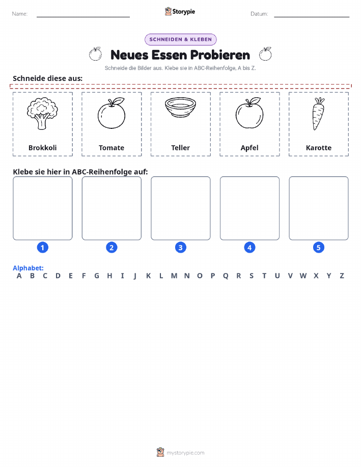 Schneiden & Einfügen Alphabet