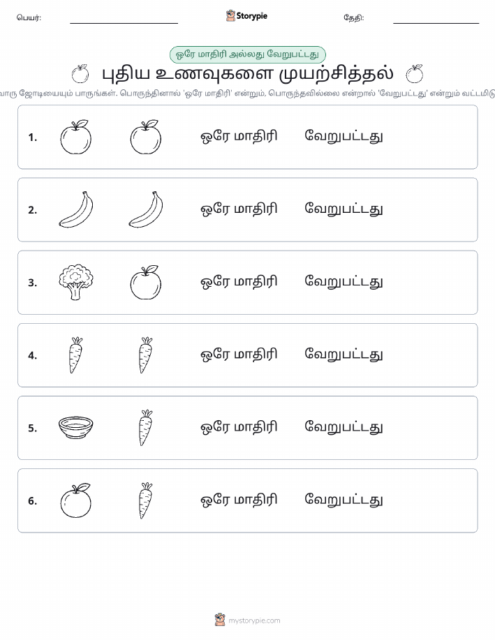 அதே அல்லது மாறுபட்டது