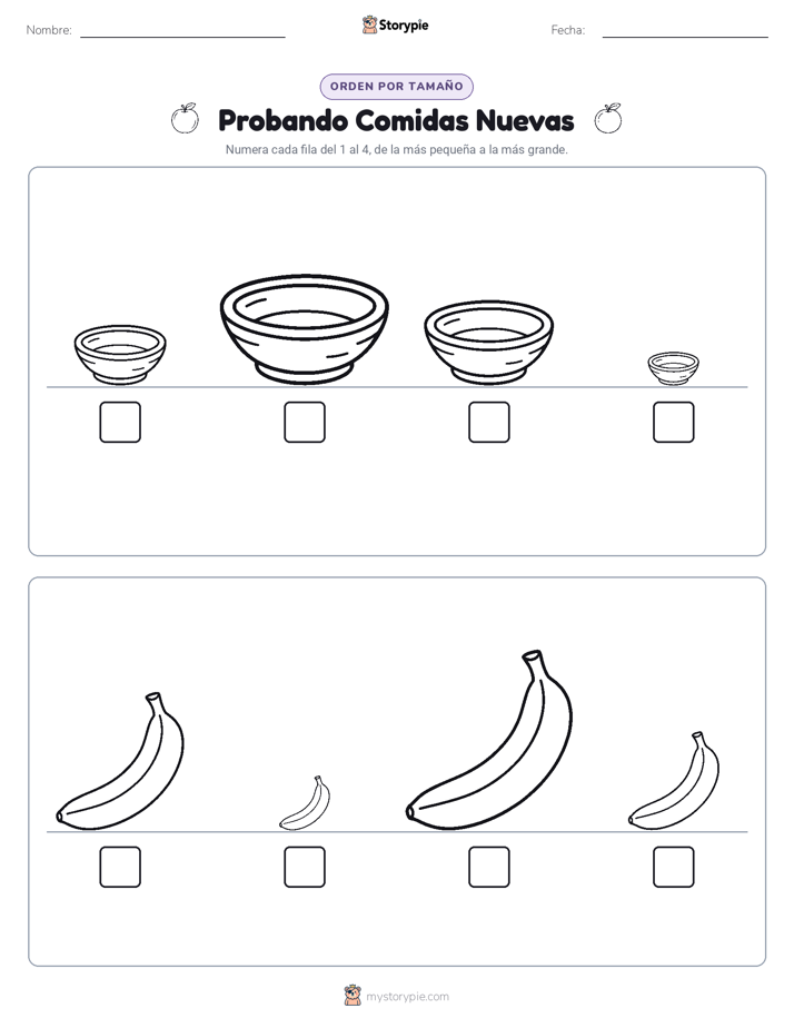 Orden de Tamaños