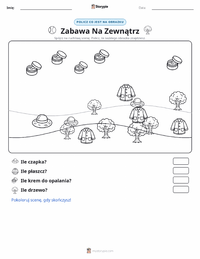 Podgląd drukowalnego arkusza ćwiczeń Zabawa na zewnątrz